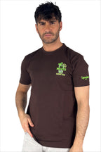 T-shirt over marrone con ricamo - Superculture