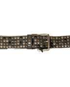 Berti Mode Collection - Cintura nera con borchie