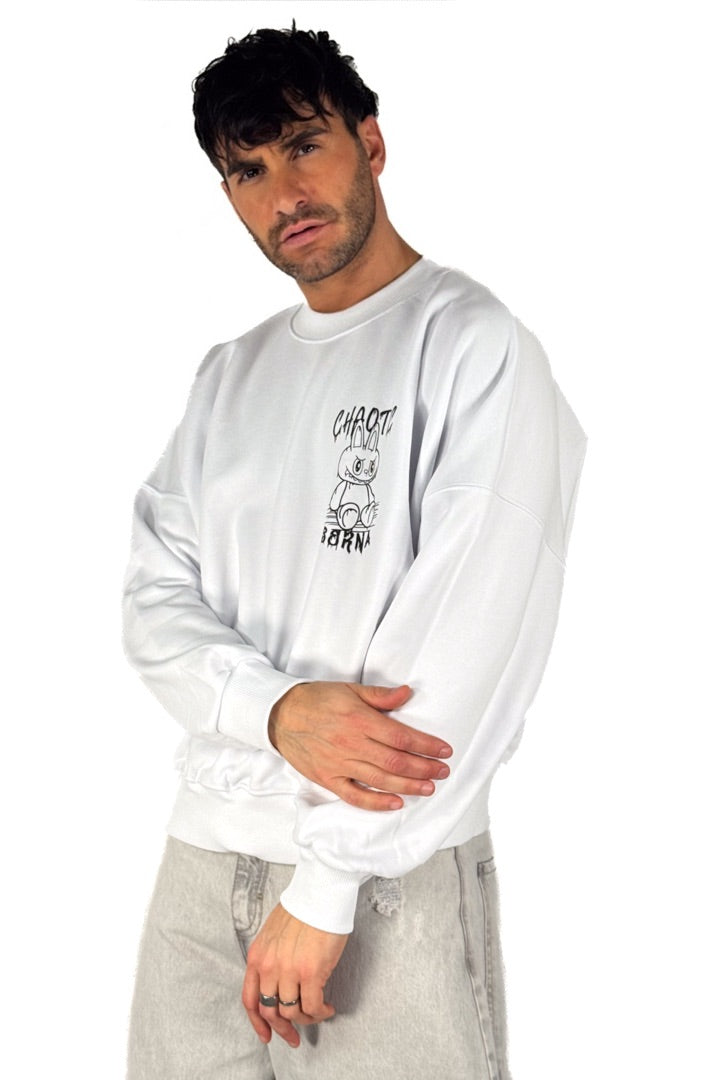 Felpa "Chaotic Berna" – Oversize White - Berna