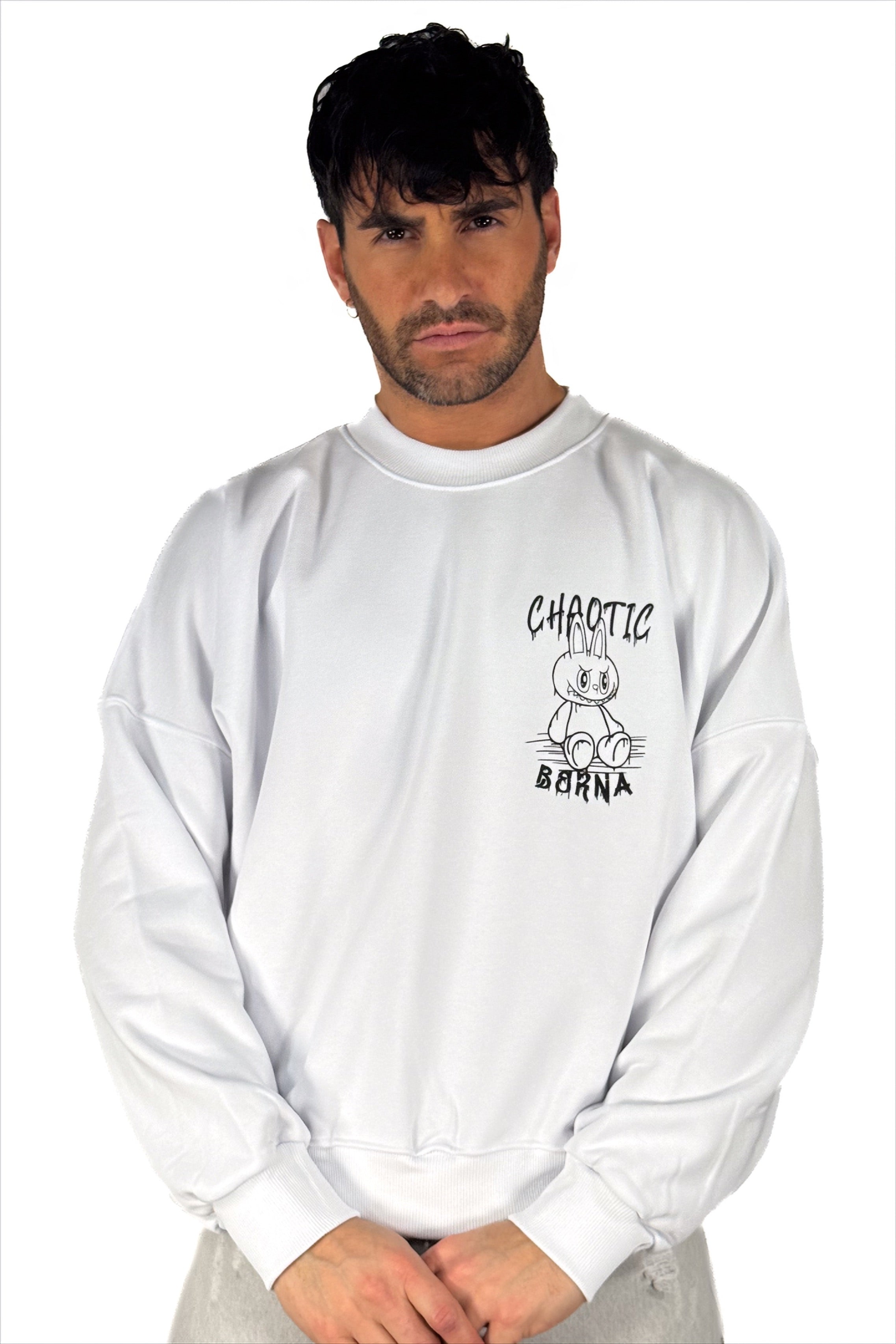 Felpa "Chaotic Berna" – Oversize White - Berna