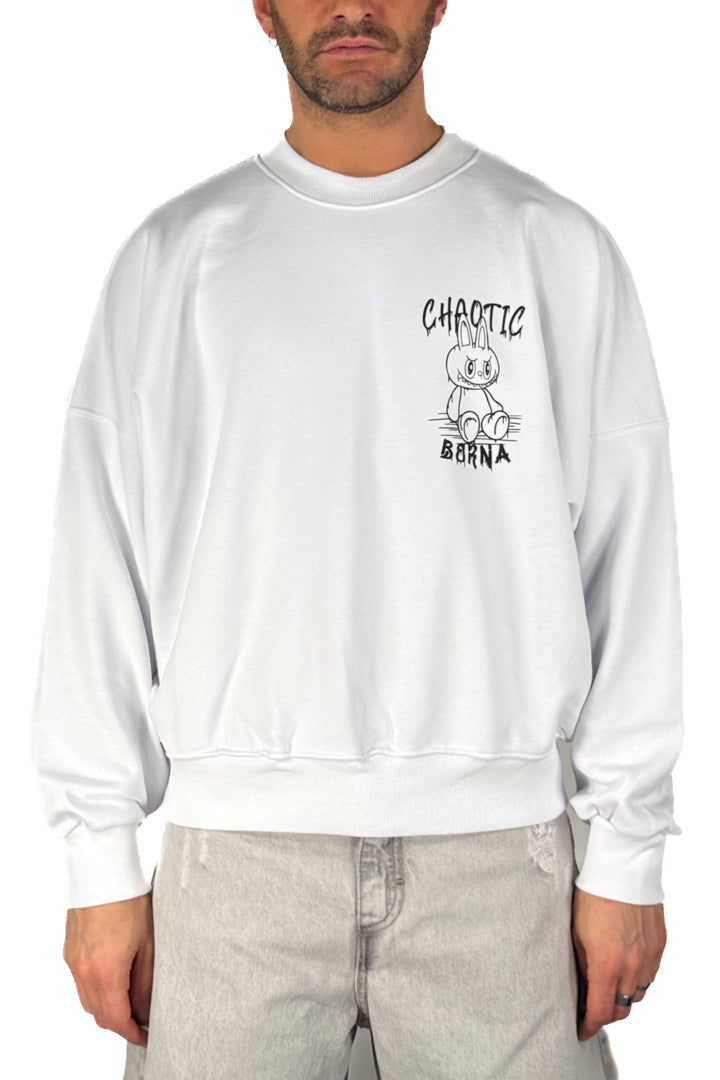 Felpa "Chaotic Berna" – Oversize White - Berna