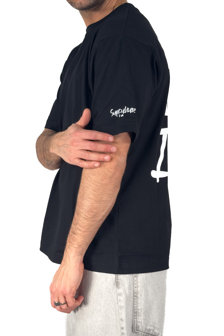 T-shirt maniche corte over con stampa sul retro - Superculture