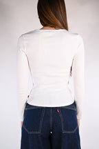 T-shirt bianca a costine di  Levi's