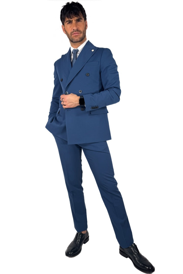 Completo doppiopetto blu  - Over/d