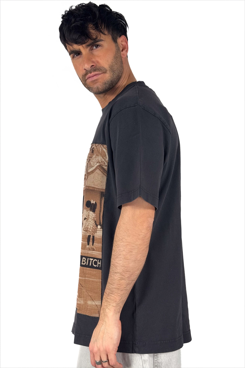 T-Shirt "Minnie Rebel" – Dark Grey Vintage - Bastille