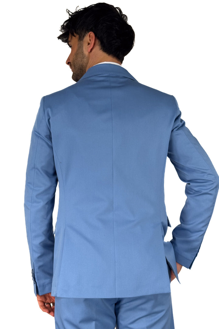 Completo monopetto azzurro - Over/d
