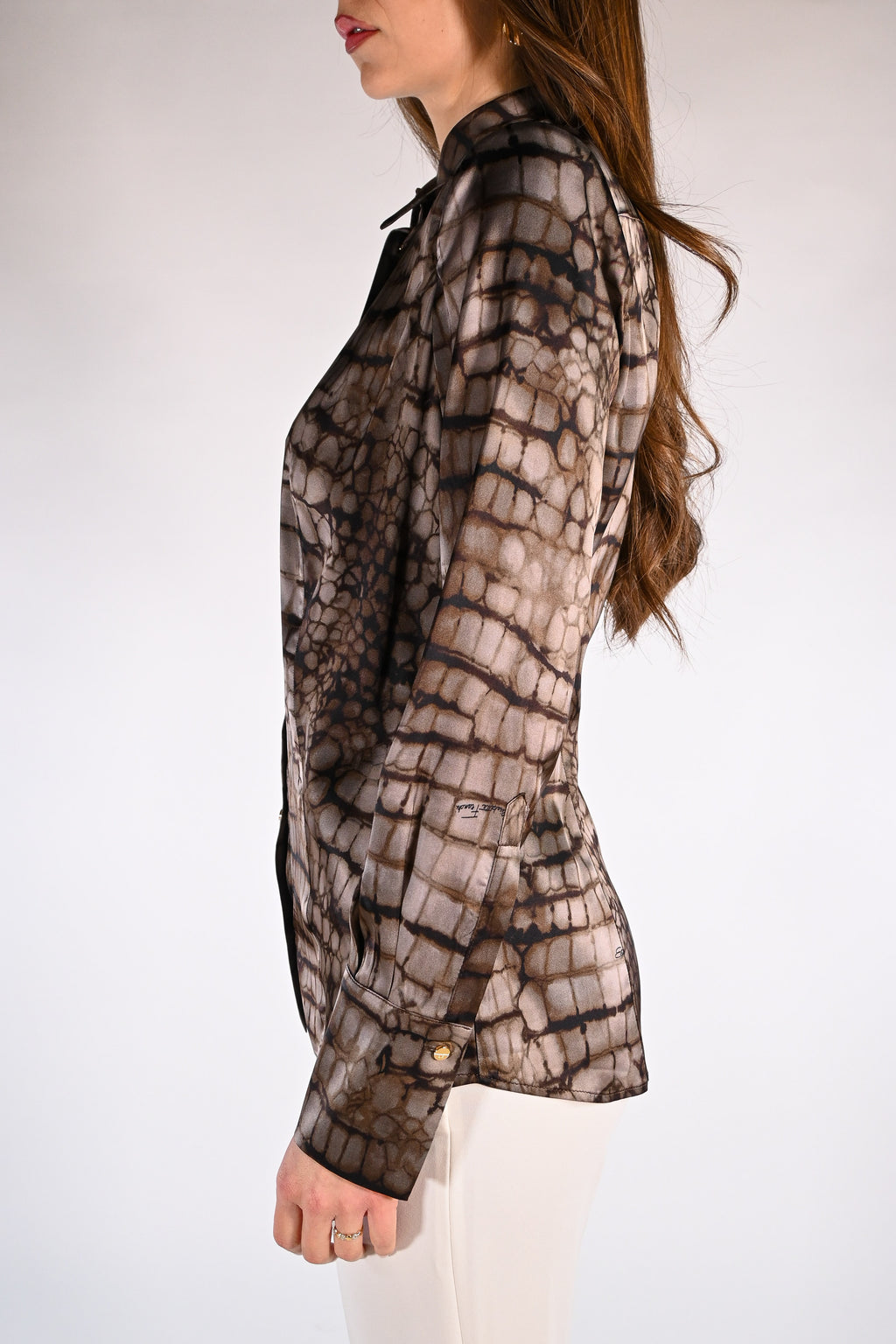 Camicia Elisabetta Franchi con stampa alligatore