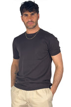 T-shirt in filo di cotone marrone - At.p.co