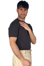 T-shirt in filo di cotone marrone - At.p.co