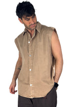 Camicia smanicata beige - I'm Brian
