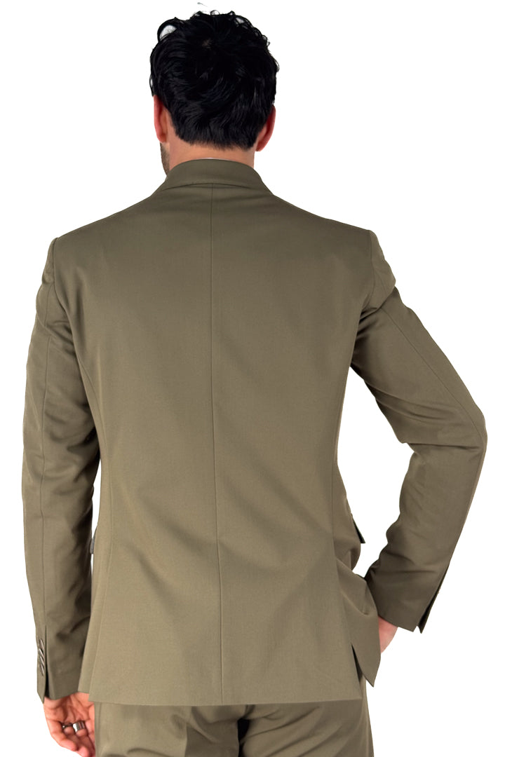 Completo con giacca monopetto verde - Over/d