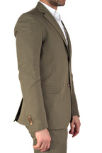 Completo con giacca monopetto verde - Over/d