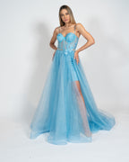 Nicole Moments - Abito azzurro a bustino