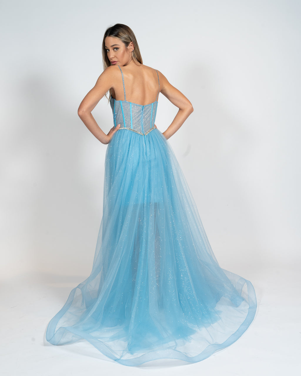 Nicole Moments - Abito azzurro a bustino