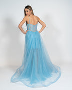 Nicole Moments - Abito azzurro a bustino