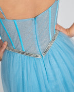 Nicole Moments - Abito azzurro a bustino