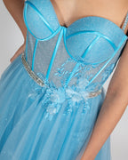 Nicole Moments - Abito azzurro a bustino