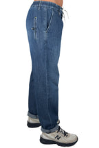 Jeans "Easy Fit" con Coulisse – Medium Blue Wash- Berna