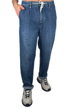 Jeans "Easy Fit" con Coulisse – Medium Blue Wash- Berna