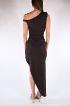 Abito in jersey crêpe con spallina gioiello - Elisabetta Franchi