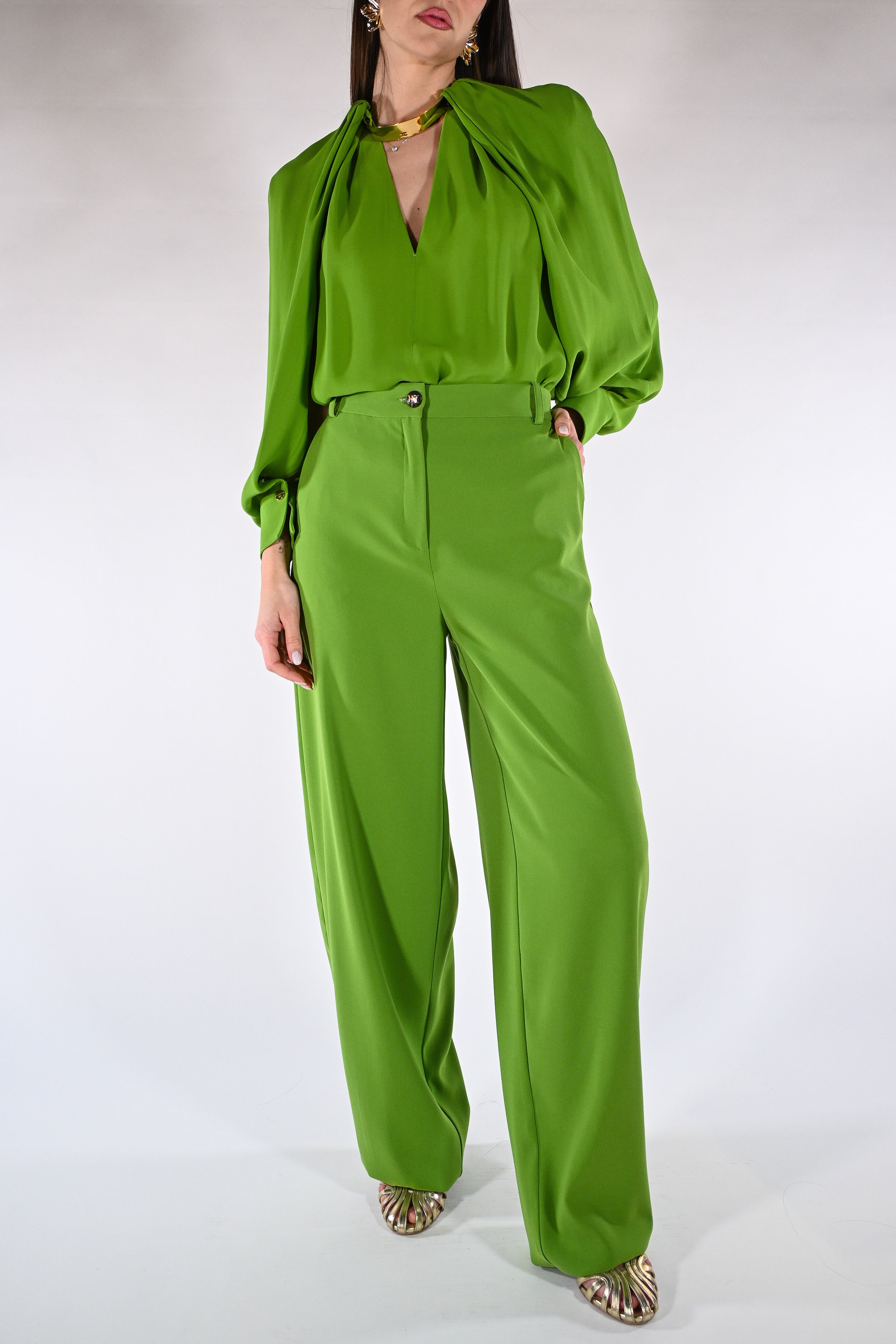 Pantaloni in crêpe leggero - Elisabetta Franchi