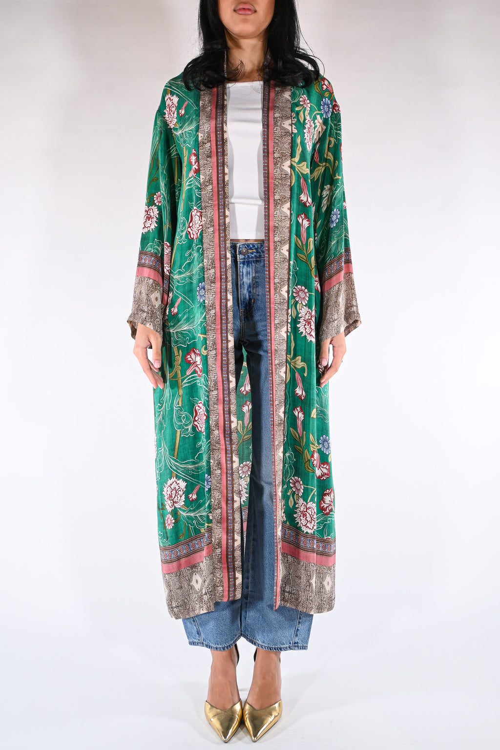 Kimono lungo floreale - Wu side