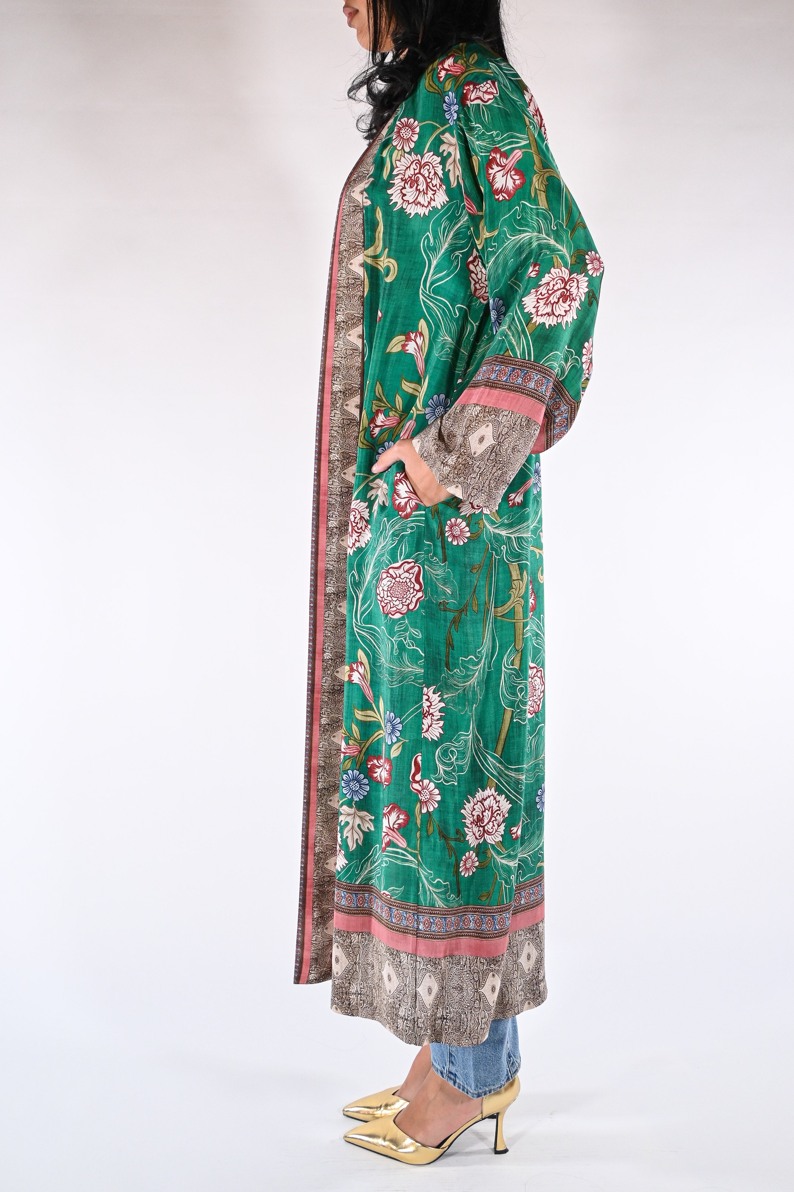 Kimono lungo floreale - Wu side