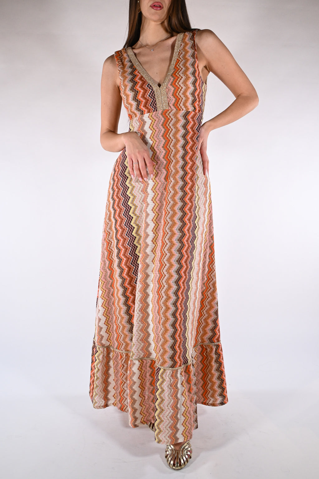 Abito lungo scolla a V - Pho Firenze