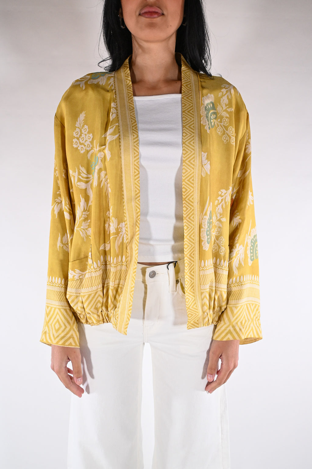 Bomber-Kimono in Seta Jacquard - Wu side