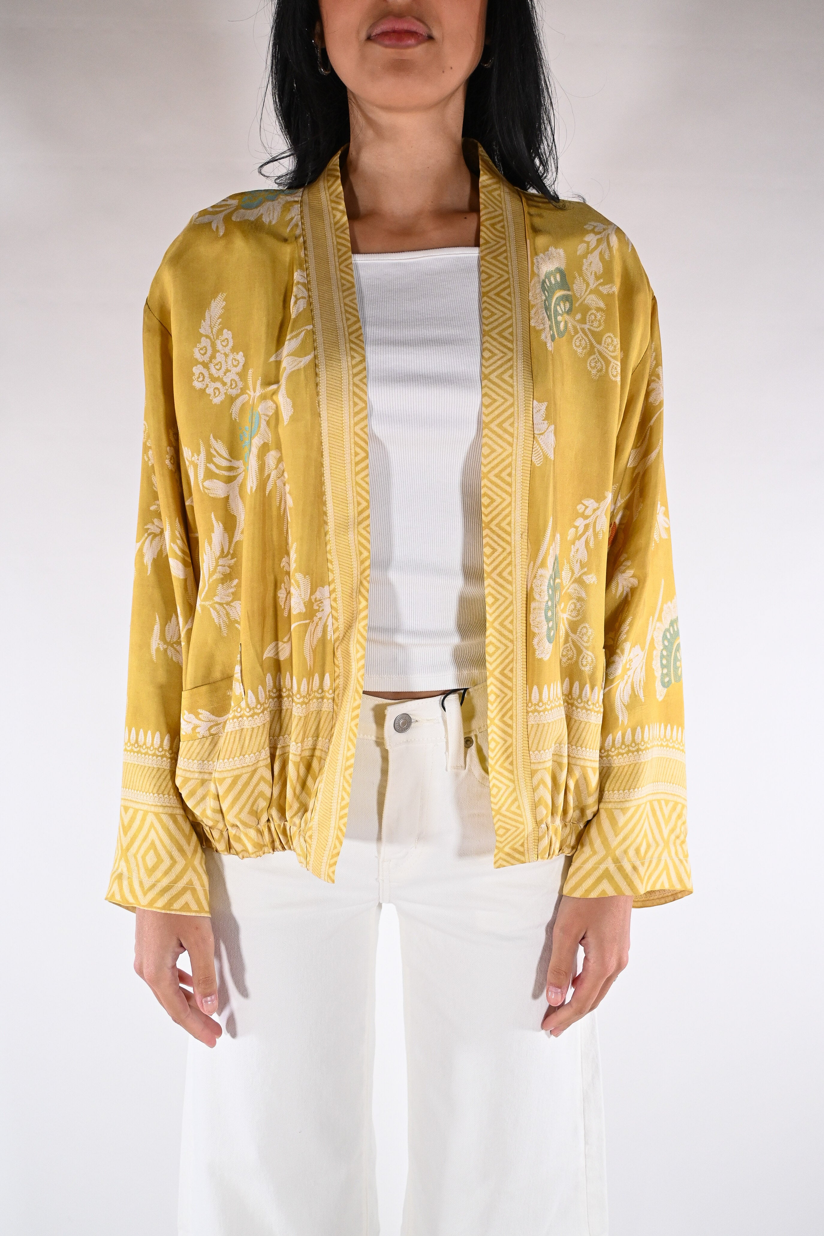 Bomber-Kimono in Seta Jacquard - Wu side
