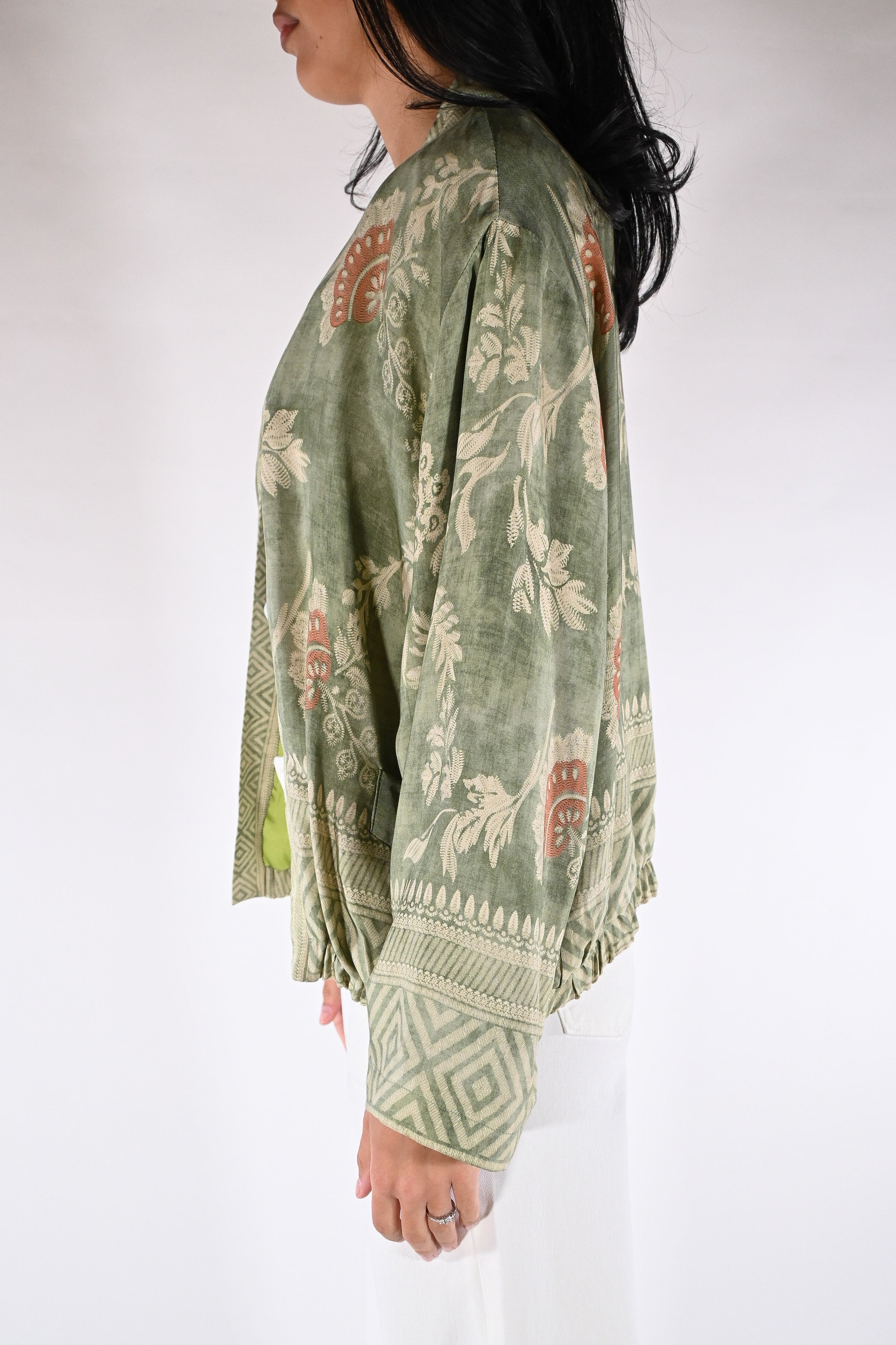 Bomber-Kimono in Seta Jacquard - Wu side