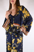 Kimono corto Fantasia Floreale - Wu side