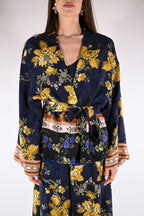 Kimono corto Fantasia Floreale - Wu side