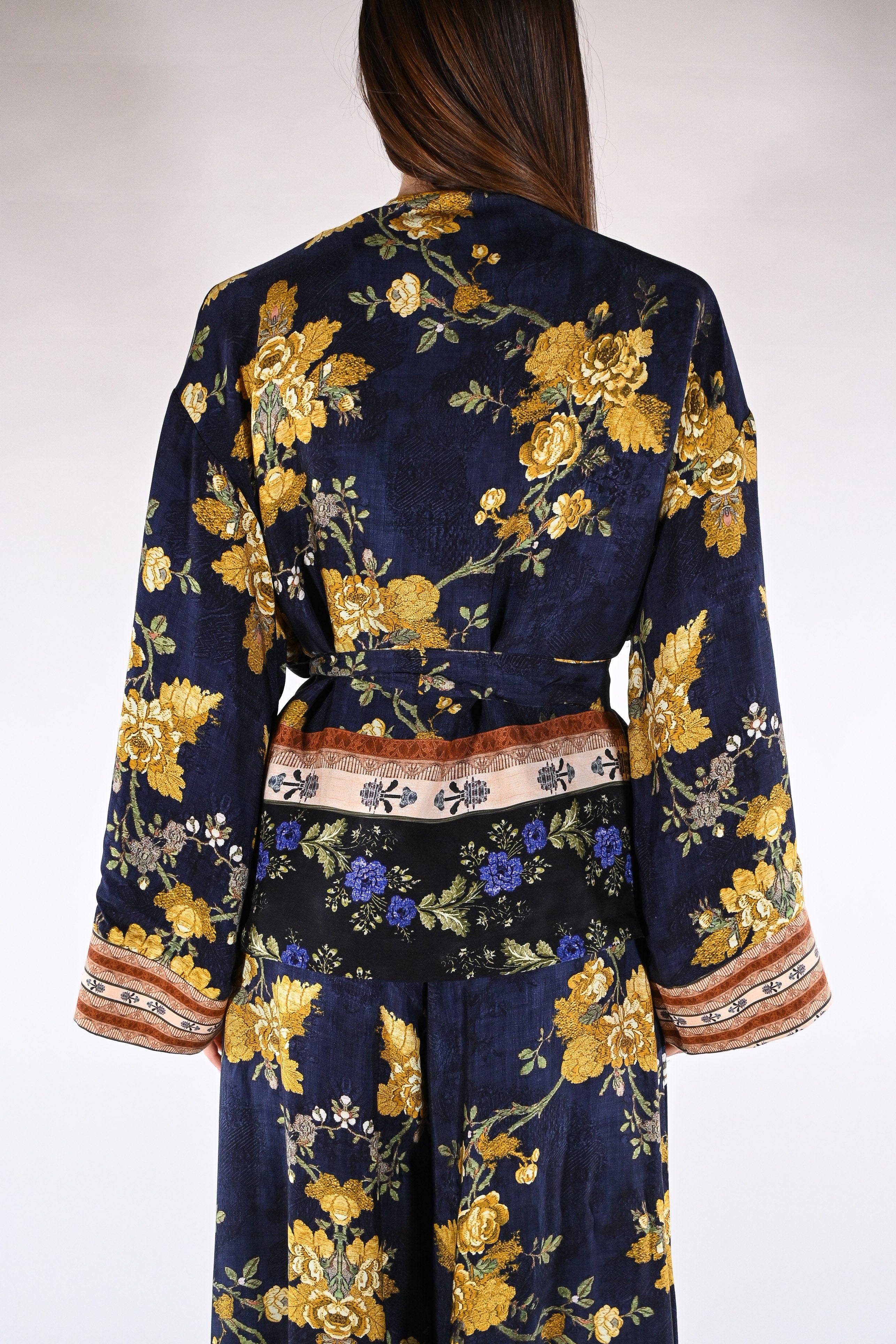 Kimono corto Fantasia Floreale - Wu side