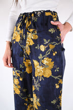 Pantalone Palazzo a Fantasia Floreale - Wu side