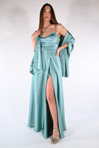 Abito con spalline verde acqua - Berti Mode Collection