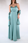 Abito con spalline verde acqua - Berti Mode Collection