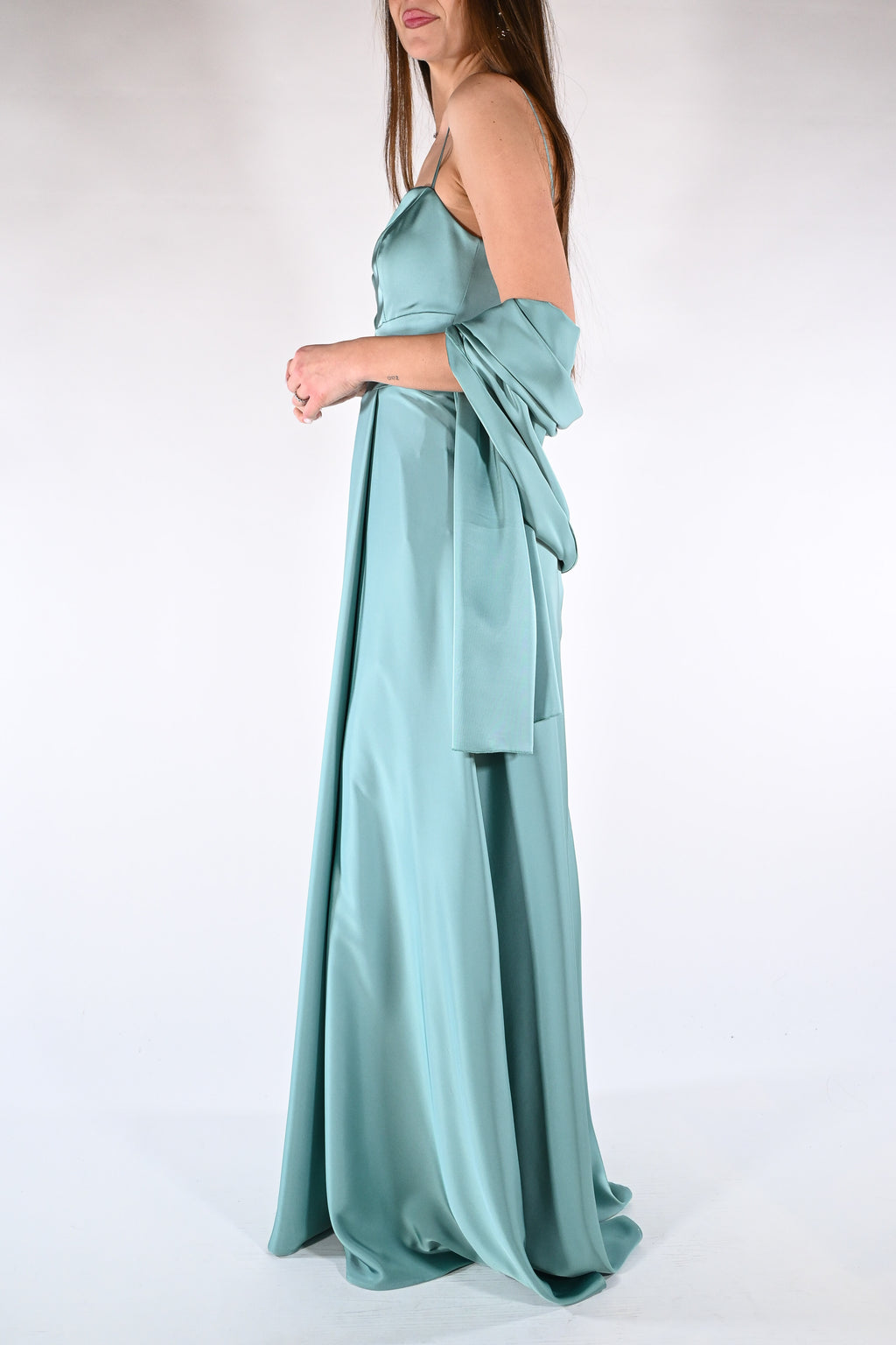 Abito con spalline verde acqua - Berti Mode Collection