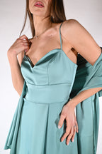 Abito con spalline verde acqua - Berti Mode Collection