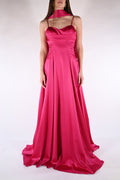 Abito con spalline ciclamino- Berti Mode Collection
