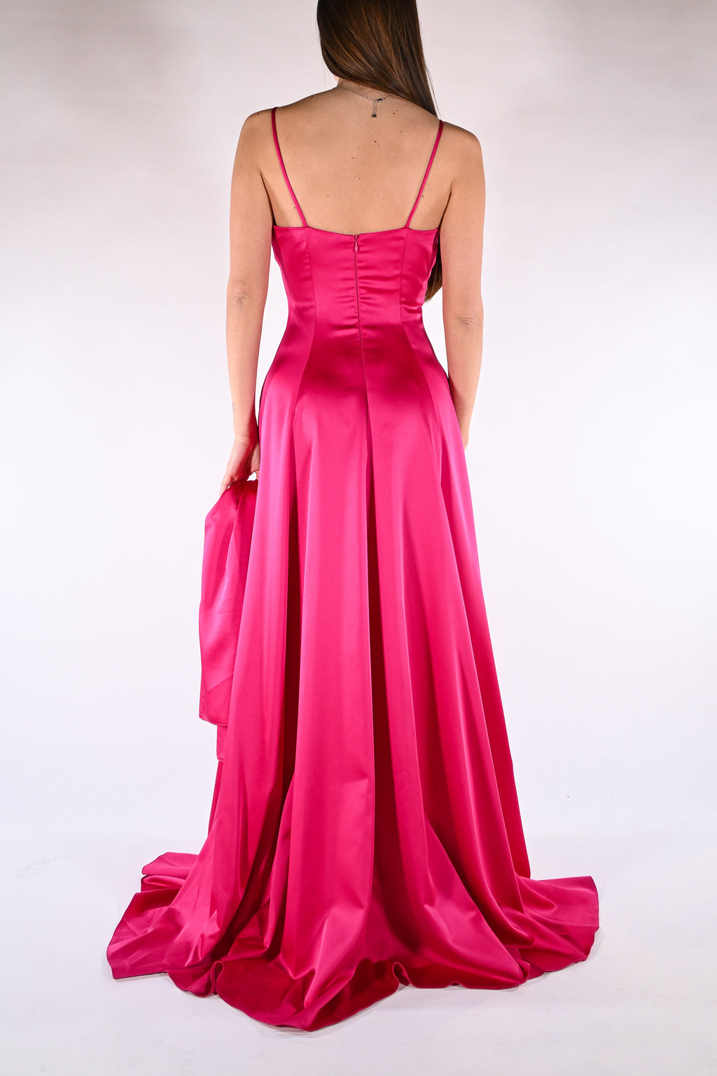 Abito con spalline ciclamino- Berti Mode Collection