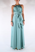 Abito con scollo all'Americana verde acqua - Berti Mode  Collection