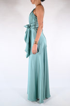 Abito con scollo all'Americana verde acqua - Berti Mode  Collection