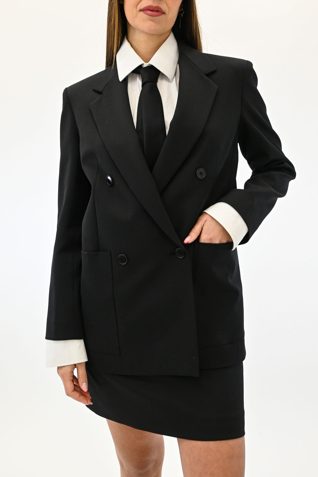 Weekend Max Mara giacca nera doppio petto