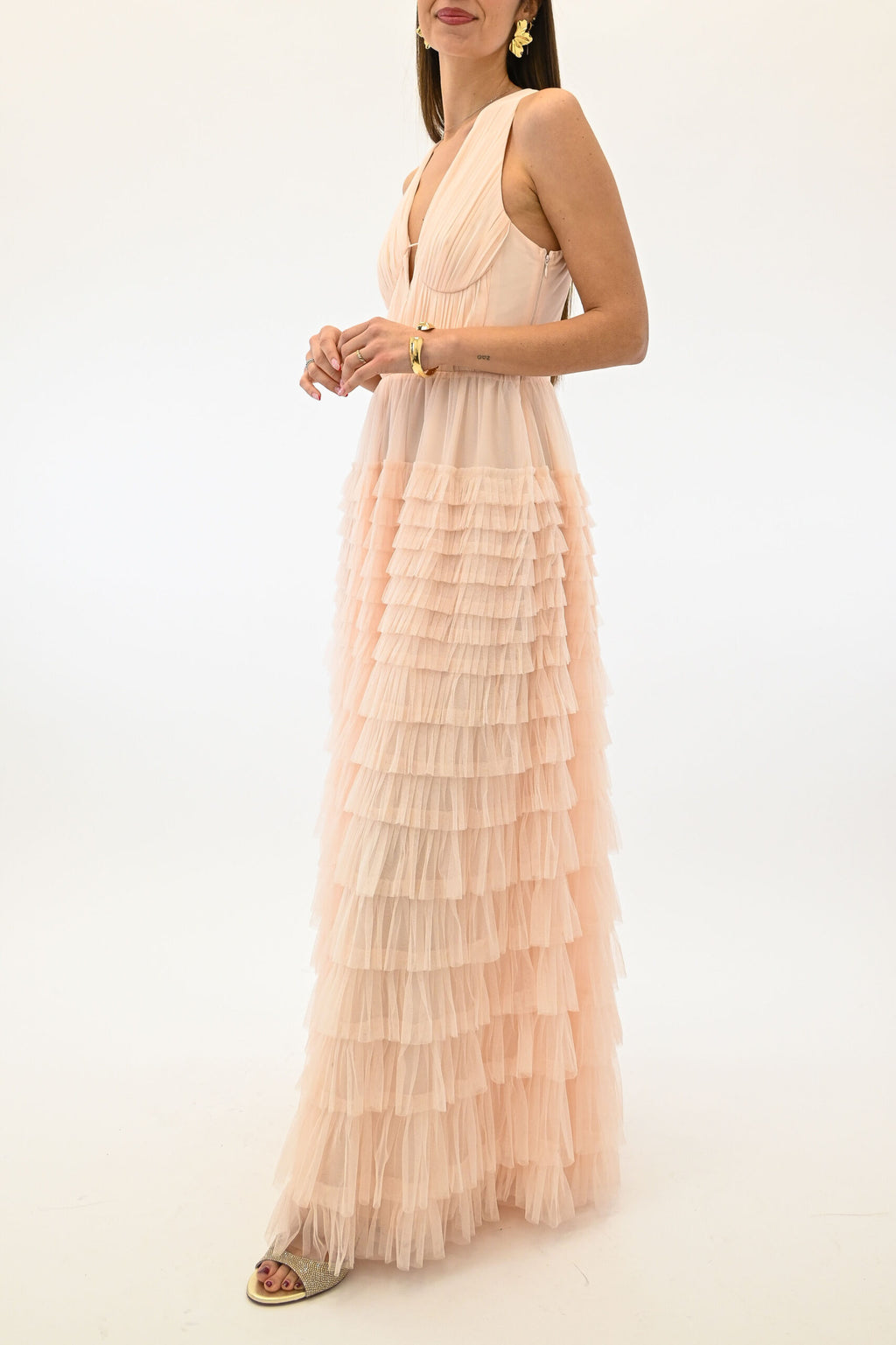 Twinset abito lungo rosa