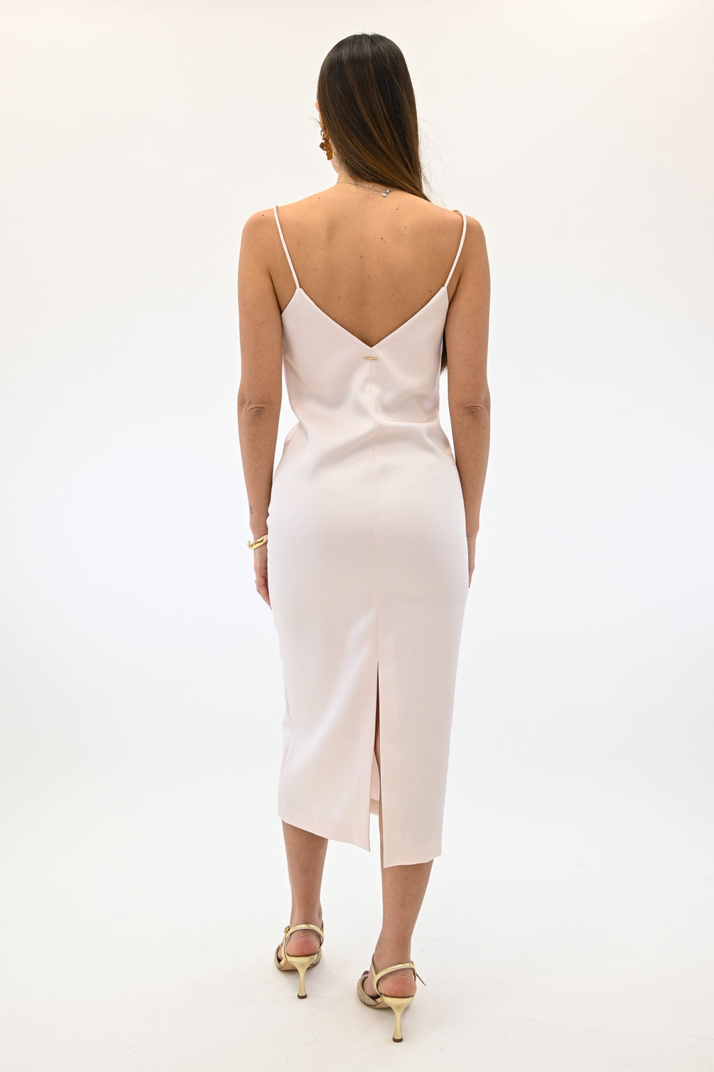 Twinset abito midi rosa