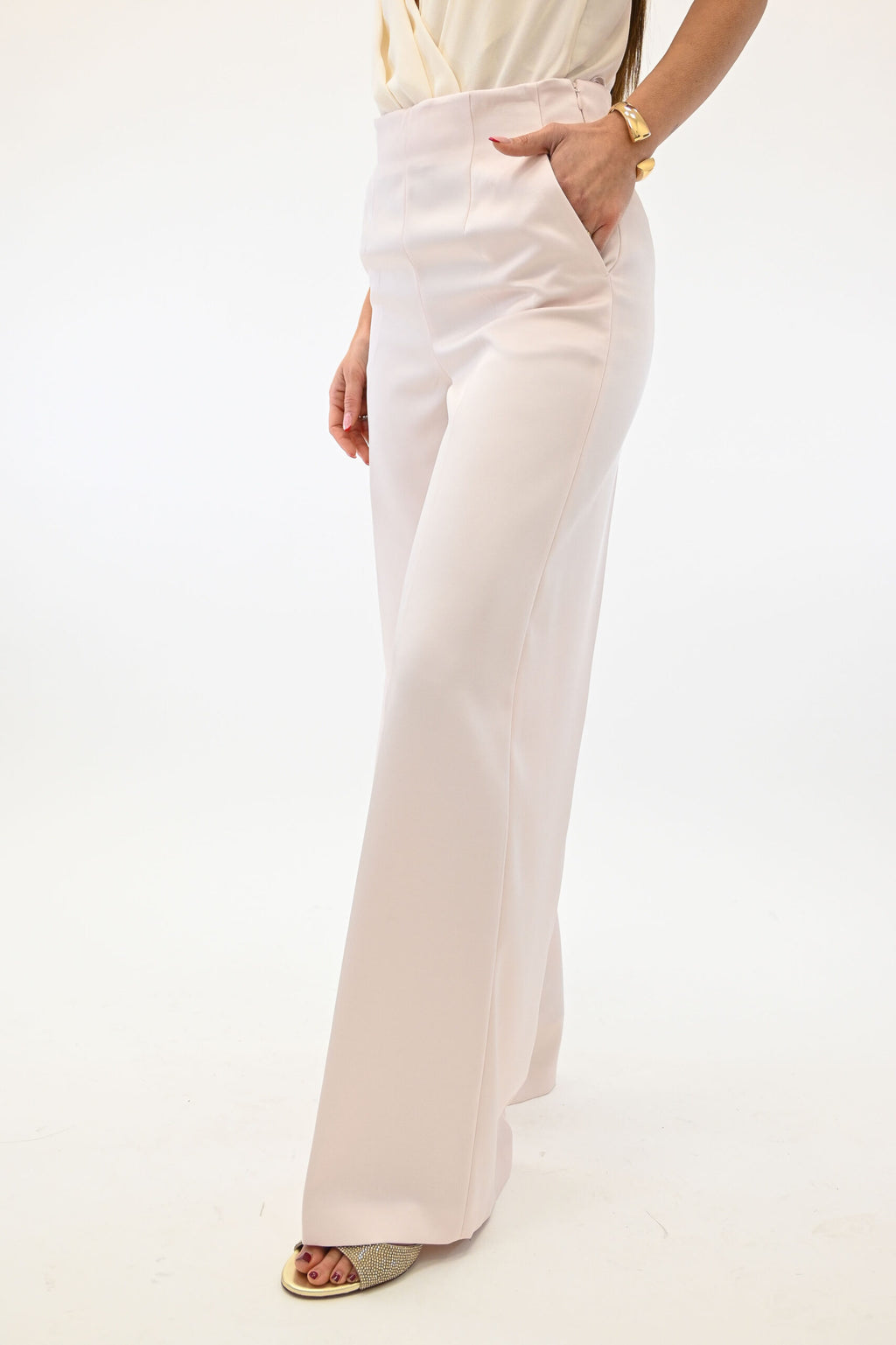 Twinset Pantaloni a palazzo in duchesse