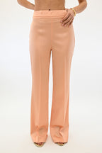 Twinset pantaloni a palazzo in raso salmone