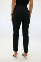 Elisabetta Franchi Pantaloni in doppio crêpe stretch con logo ricamato