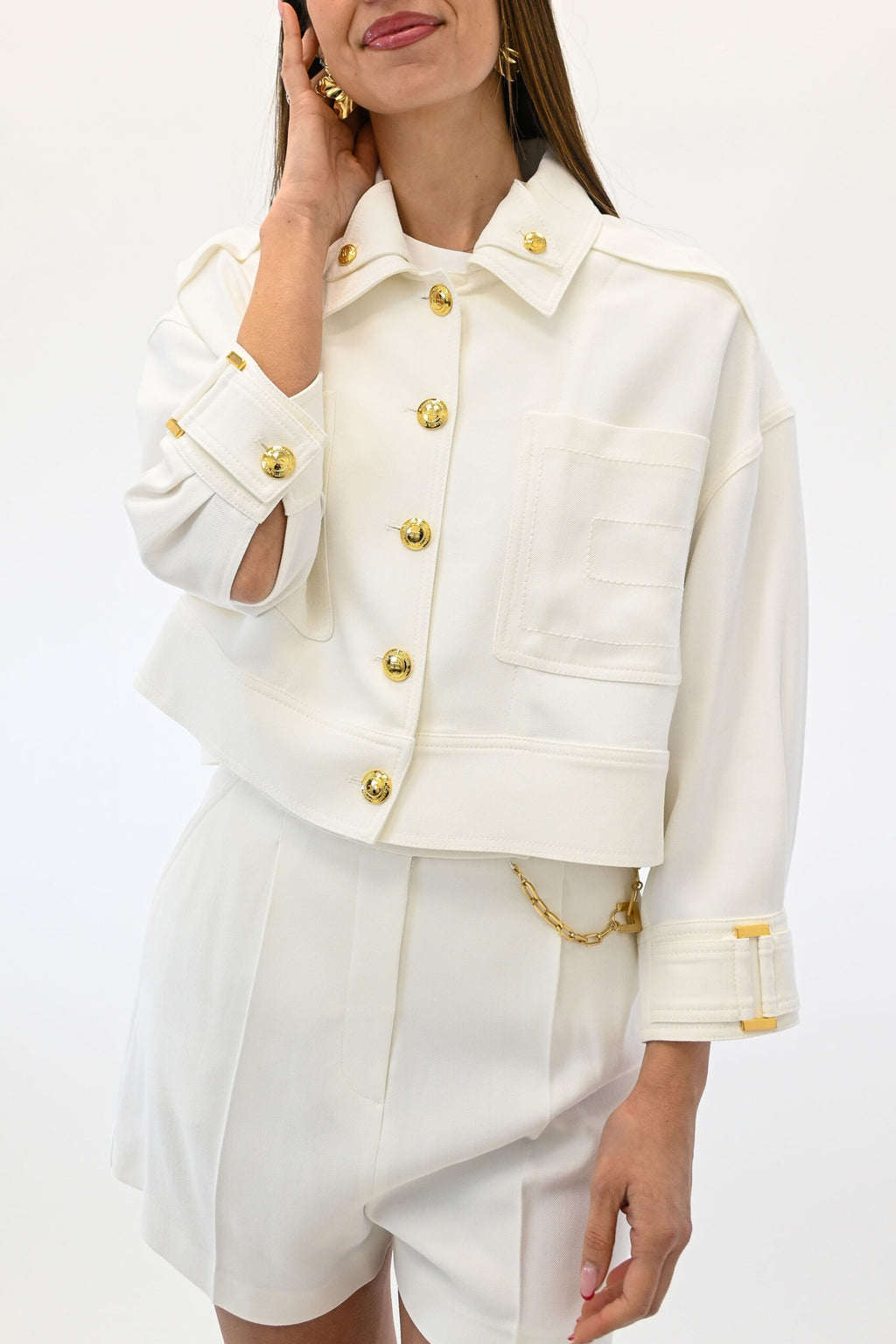 Elisabetta Franchi giubbino bianco
